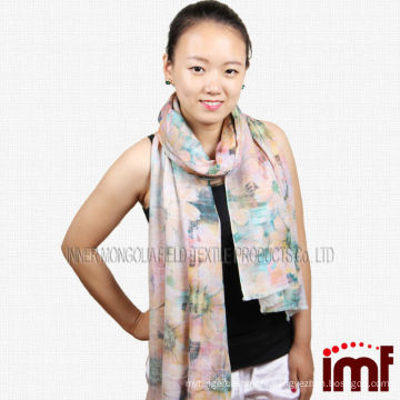 100% Long Colorful Fashionable Wool Scarf For Women